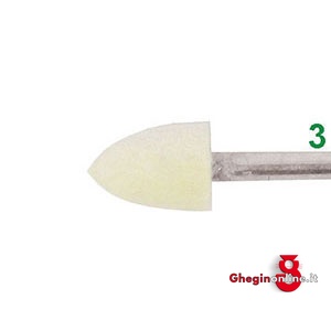 FELTRI PER LUCIDARE ATTACCO Ø MM 3, FORMA A OGIVA 7883M FELTRI felt polishing points Prod. SCU