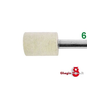FELTRI PER LUCIDARE ATTACCO Ø MM 6, FORMA CILINDRICA 7883S 40 40 FELTRI felt polishing points Prod. SCU