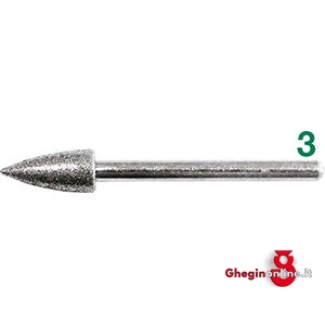 MOLE ABRASIVE AL BORAZON FORMA A OGIVA 7884CF 6 MOLE ABR.BORAZON OGIVA bornitrid grinding points Prod. SCU