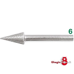 MOLE ABRASIVE DIAMANTATE FORMA CONICA A PUNTA 7884GHF 10 MOLE ABR.DIAM. CONIC. PUNTA diamond grinding points Prod. SCU