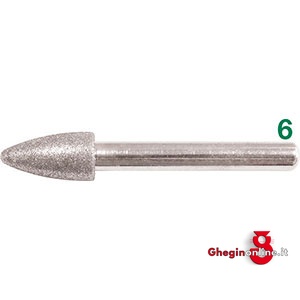 MOLE ABRASIVE DIAMANTATE FORMA CONICA TESTA SFERICA 7884GHL 10 MOLE ABR.DIAM. CONIC. TEST.SFER. diamond grinding points Prod. SCU
