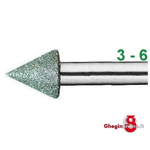 MOLE ABRASIVE DIAMANTATE GRANA MEDIA (D126) FORMA CONICA 7884GZ 12 MOLE DIAMANTATE diamond grinding points Prod. SCU