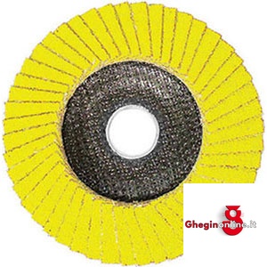 DISCHI LAMELLARI CON LAMELLE IN TELA A GRANO CERAMICO TIPO A PROFILO PIATTO; Ø MM 125 7924GB 80 DISCHI LAMELLARI grinding wheels Prod. SCU