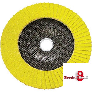 DISCHI LAMELLARI CON LAMELLE IN TELA A GRANO CERAMICO TIPO A PROFILO PIATTO; Ø MM 180 7924GF 80 DISCHI LAMELLARI grinding wheels Prod. SCU