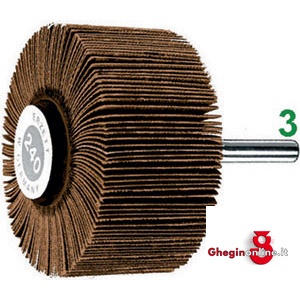 SPAZZOLE ROTATIVE LAMELLARI DI TELA ABRASIVA TIPO CON LAMELLE IN CORINDONE; ATTACCO Ø MM 3 7933G 30 10 320 SPAZ. ROT.LAM. (SFL) lammellar fan grinders with shank Orig. Erzett