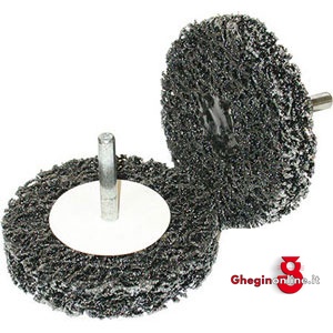 SPAZZOLE ROTATIVE ABRASIVE GRANA EXTRA-GROSSA 7949 150 13 SPAZZOLE R.A. grana EG abrasive fan grinders with shank Prod. SCU