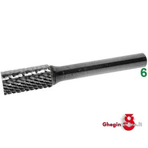 FRESE ROTATIVE IN METALLO DURO ATTACCO Ø MM 6 TAGLIO 4 8041G 16 FRESE M.DURO taglio 4 burrs of tungsten carbide Prod. SCU