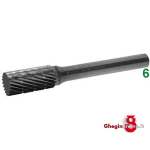 FRESE ROTATIVE IN METALLO DURO ATTACCO Ø MM 6 TAGLIO 5 8041L 16 FRESE M.DURO taglio 5 burrs of tungsten carbide Prod. SCU