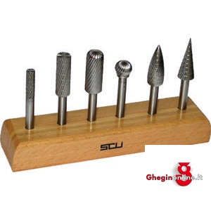 ASSORTIMENTI 6 FRESE ROTATIVE IN ACCIAIO HSS 8116 ASS. FRESE ROTATIVE burrs sets Prod. SCU