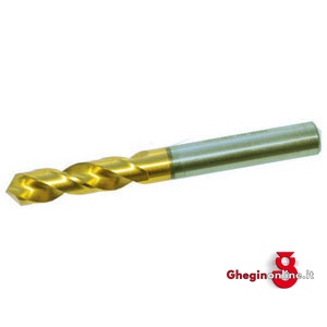 PUNTE PER METALLI ROTAZIONE DX DIN 1897-TIPO FU 500 IN HSS-E + TIN 8326G 20 PUNTE DX (84805) stub drills, right hand cutting Orig. Hartner