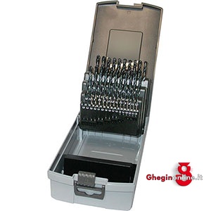 ASSORTIMENTI DI PUNTE CILINDRICHE ART 8400G PUNTE DA MM 1 A 5,9 8410G ASS. DI PUNTE (88013) twist drills sets in stands Orig. Hartner