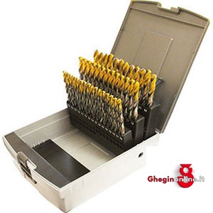 ASSORTIMENTI DI PUNTE CILINDRICHE ART 8418G PUNTE DA MM 6 A 10 8419GC ASS. DI PUNTE (88016) twist drills sets in stands Orig. Hartner