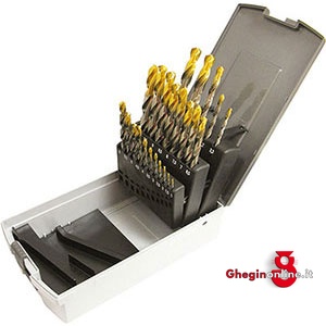 ASSORTIMENTI DI PUNTE CILINDRICHE ART 8418G PUNTE DA MM 6 A 10,5 8419GF ASS. DI PUNTE (88016) twist drills sets in stands Orig. Hartner