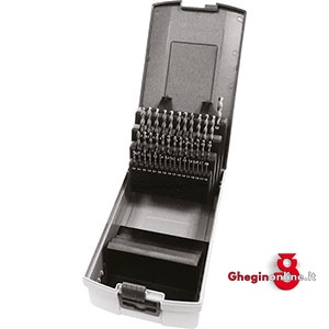 ASSORTIMENTI DI PUNTE CILINDRICHE ART 8445G PUNTE DA MM 1 A 5 8447GA ASS. DI PUNTE twist drills sets in stands Orig. Hartner