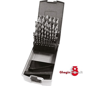 ASSORTIMENTI DI PUNTE CILINDRICHE ART 8445G PUNTE DA MM 1,0 A 13 8447GD ASS. DI PUNTE twist drills sets in stands Orig. Hartner