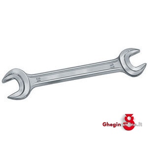 CHIAVI CON 2 BOCCHE IN ACCIAIO; NICHELATE 852R 55 60 CHIAVI CON 2 BOCCHE double ended open jaw spanners Prod. SCU