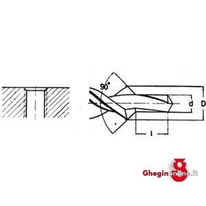 PUNTE COMBINATE PER FORI DA FILETTARE A 90° DIN 8378 TIPO N 8539G 10 PUNTE COMB. (85310) straight shank subland drills 90° included angle, right hand cutting Orig. Hartner - immagine 2