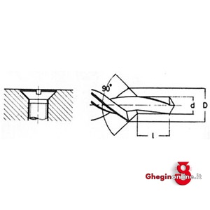 PUNTE COMBINATE PER FORI PASSANTI A 90° DIN 8375 TIPO N ATTACCO CM ROTAZIONE DX 8587G 10 PUNTE COMBIN. (85510) straight shank subland drills 90° included angle, right hand cutting Orig. Hartner - immagine 2