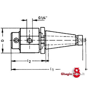 ACCESSORI SISTEMA MULTIPLEX - MANDRINI CON ATTACCO CONICO ESTERNO E CILINDRICO INTERNO 8637GM MANDRINI SI. MULTIPLEX accessories. for coolant feed Orig. Hartner - immagine 2