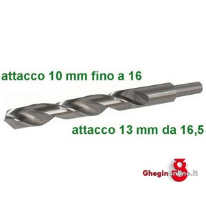 PUNTE PER METALLI ROTAZIONE DX CON CODOLO RIDOTTO DIN 338 TIPO FRESATO CON CODOLO RIDOTTO 8649GE 20 PUNTE x MET.DX COD.RID stub drills, right hand cutting with reduced shank Prod. SCU
