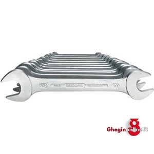 SERIE DI 12 CHIAVI ART. 870 G DA MM 6X7-8X9-10X11-12X13-14X15-16X17-18X19-20X22-21X23-24X26-25X28-27X32 871G 12A CHIAVI FISSE IN SERIE double ended open jaw spanners sets Orig. Gedore