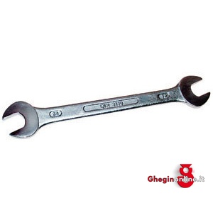 CHIAVI FISSE DIN 3110 CON 2 BOCCHE INCLINAZIONE 15° ESECUZ. CROMATA 873 30 32 CHIAVI FISSE double open ended spanners Prod. SCU