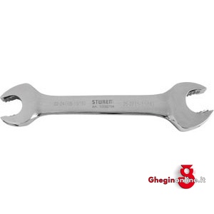 CHIAVI CON DUE BOCCHE A CRICCHETTO 873E 4 CH. A CRICCO 2 BOCCHE double ended open jaw spanners with ratchet Orig. Sturem