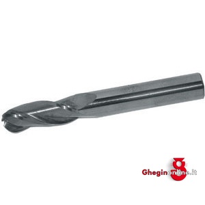 FRESE IN METALLO DURO INTEGRALI TIPO A 3 TAGLIENTI ELICOIDALI SERIE CORTA TESTA RAGGIATA 8796R 20 FRESE METALLO DURO 3t tungsten carbide solid end mills Prod. SCU