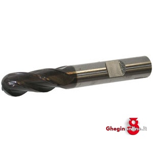 FRESE IN METALLO DURO INTEGRALE CON RIVESTIMENTO FIRE A 4 TAGLIENTI TESTA RAGGIATA 8799EM 10 FRESE METALLO DURO 4t tungsten carbide solid end mills with FIRE coating Orig. Hartner