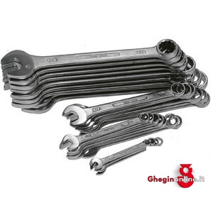 SERIE DI 17 CHIAVI ART. 879 DA MM 6-7-8-9-10-11-12-13-14-15-16-17-18-19-20-21-22. 879A SR.CHIAVI FISSE COMB. combination spanners sets Prod. SCU