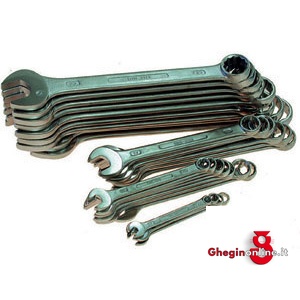 SERIE DI 26 CHIAVI ART. 879 DA MM 6-7-8-9-10-11-12-13-14-15-16-17-18-19-20-21-22-23-24-25-26-27-28-29-30-32. 879B SR.CHIAVI FISSE COMB. combination spanners sets Prod. SCU