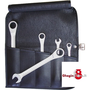 CHIAVI FISSE E A CRICCHETTO COMBINATE IN SERIE 879FG SR.CH.FISSE E A CRICCO combination open and ratchet-ring spanners sets Orig. Gedore