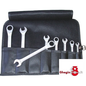 CHIAVI FISSE E A CRICCHETTO COMBINATE IN SERIE 879FL SR.CH.FISSE E A CRICCO combination open and ratchet-ring spanners sets Orig. Gedore
