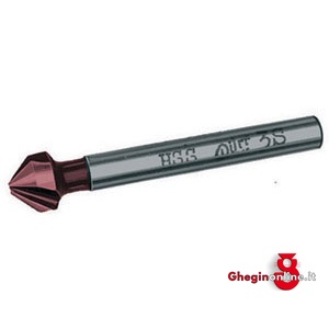 FRESE PER SVASARE A 3 TAGLIENTI; CONICITÀ TESTA 90° DIN335 ATTACCO CILINDRICO IN ACCIAIO HSS RIVESTIMENTO TICN 8813G 31 FRESE x SVASARE countersinks Orig. Dürr