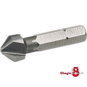 FRESE PER SVASARE TIPO A 3 TAGLIENTI CONICITÀ 90° IN ACCIAIO HSS ATTACCO ESAGONALE 1/4 - C 6,3 8819G 20.5 FRESE x SVASARE countersinks Orig. Völkel