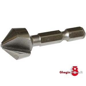 FRESE PER SVASARE TIPO A 3 TAGLIENTI CONICITÀ 90° IN ACCIAIO HSS ATTACCO ESAGONALE 1/4 8819GE 20.5 FRESE x SVASARE countersinks Prod. SCU