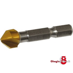 FRESE PER SVASARE TIPO A 3 TAGLIENTI CONICITÀ 90° IN ACCIAIO HSS ATTACCO ESAGONALE 1/4 8819GF 20.5 FRESE x SVASARE countersinks Prod. SCU