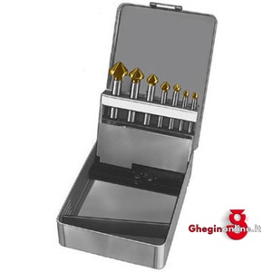ASSORTIMENTI DI 7 FRESE PER SVASARE IN ACCIAIO HSS RIVESTIMENTO TIN ART. 8812 G 8841G ASS. FRESE x SVASARE countersink-sets Orig. Dürr