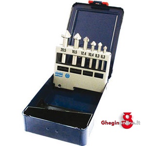 ASSORTIMENTI DI 6 FRESE PER SVASARE IN ACCIAIO HSSE ART. 8814 G 8846G ASS. FRESE SV. HSSE countersink-sets Orig. Dürr