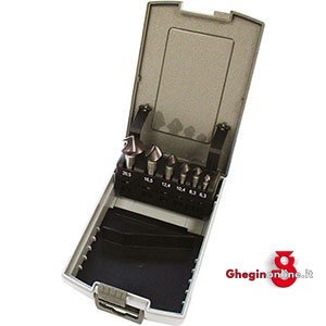 ASSORTIMENTI DI 6 FRESEXSVASARE IN ACCIAIO HSSE TIALN 8846L ASS.FRESExSVAS.(88022) countersink-sets Orig. Hartner
