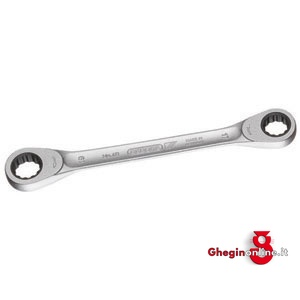 CHIAVI FISSE A CRICCHETTO 885GEL 18 19 CHIAVI FISSE A CRICCO ratchet bihexagon ring spanners Orig. Gedore