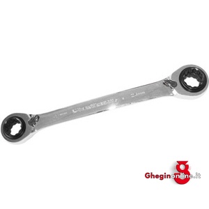CHIAVI FISSE A CRICCHETTO 885GM 4 CHIAVI FISSE A CRICCO ratchet bihexagon ring spanners Prod. SCU