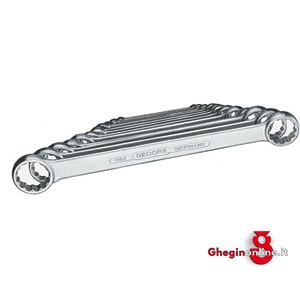 SERIE DI 12 CHIAVI ART. 884 G DA MM 6X7-8X9-10X11-12X13-14X15-16X17-18X19-20X22-21X23-24X27-25X28-30X32 885G 12 CHIAVI FISSE IN SERIE double ended flat ring spanners sets Orig. Gedore