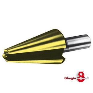 FRESE CONICHE PER LAMIERE TIPO A 2 TAGLIENTI CONICITÀ 20° ATTACCO CILINDRICO IN ACCIAIO HSS RIVESTIMENTO TIN 8885G 4 FRESE CONICHExLAMIERE countersinks Orig. Dürr