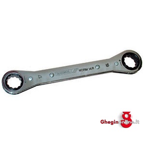 CHIAVI A CRICCO CON 2 BOCCHE POLIGONALI, DIRITTE 889GR 16 18 CHIAVI A CRICCO ratcheting wrenches Orig. Gedore