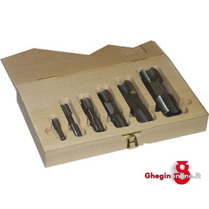 MASCHI CORTI E MASCHI A MANO IN ASSORTIMENTO BSP 9093L ASSORT. MASCHI BSP threading bits and hand taps in sets Orig. Völkel