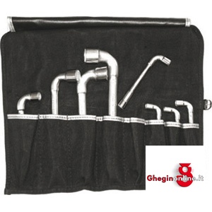 SERIE DI 8 CHIAVI ART. 909 Z DA MM 6 - 7 - 8 - 10 - 13 - 17 - 19 - 22. 909ZE SR.CHIAVI A TUBO double ended socket wrenches bend to 90° sets Orig. Gedore
