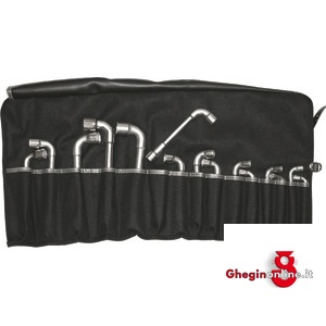 SERIE DI 15 CHIAVI ART. 909 Z DA MM 6 - 7 - 8 - 9 - 10 - 11 - 12 - 13 - 14 - 15 - 16 - 17 - 19 - 21 - 22. 909ZF SR.CHIAVI A TUBO double ended socket wrenches bend to 90° sets Orig. Gedore