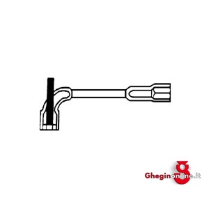 CHIAVI A TUBO CON FORO PASSANTE 909Z 9 CHIAVI A TUBO PIEGATE double ended socket wrenches bend to 90° Orig. Gedore - immagine 2