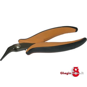 PINZE PER ELETTRONICA E MECCANICA FINE BECCHI MEZZOTONDI,PIEGATI,ZIGRINATI 90T PINZE PER ELETTRONICA pliers for electronics and fine mechanics Prod. SCU - immagine 2